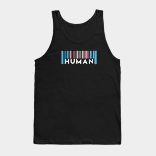 Transgender Pride Flag Barcode - HUMAN Tank Top